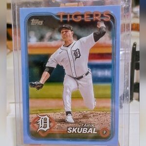 2024 Topps Series One Tarik Skubal Father's Day Powder Blue SSP #/50